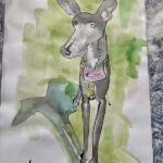 Personalised A3 Pet Portrait | Pen & Ink with Watercolour