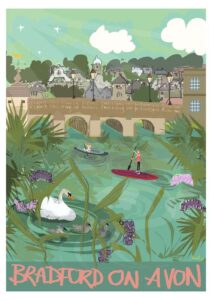 Bradford on Avon Illustrated Print | Higgledy Ink
