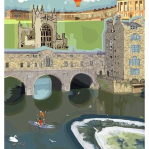 Bath illustrated print